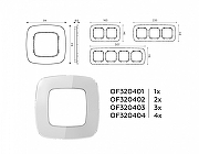 Рамка на 1 пост Ambrella Volt Radian Стекло органическое OF320401 цвет Серебро-3
