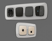 Рамка на 4 поста Ambrella Volt Radian Стекло органическое OF320404 цвет Серебро-2