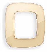 Рамка на 1 пост Ambrella Volt Radian Стекло органическое OF320601 цвет Бежевый