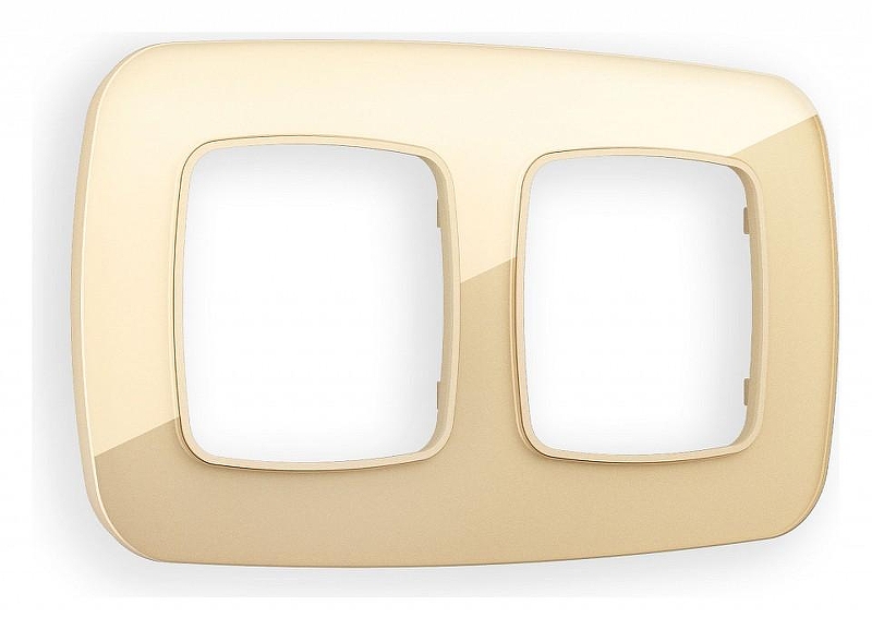 Рамка на 2 поста Ambrella Volt Radian Стекло органическое OF320602 