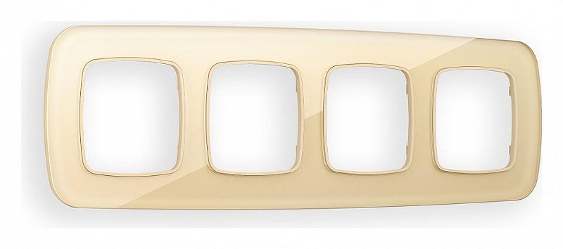 Рамка на 4 поста Ambrella Volt Radian Стекло органическое OF320604 