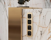 Рамка на 4 поста Ambrella Volt Radian Стекло органическое OF320604 цвет Бежевый-2