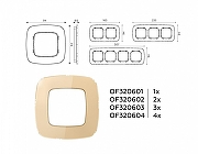 Рамка на 4 поста Ambrella Volt Radian Стекло органическое OF320604 цвет Бежевый-3