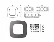 Рамка на 4 поста Ambrella Volt Radian Стекло органическое OF320654 цвет Антрацит-3