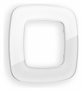 Рамка на 1 пост Ambrella Volt Radian Стекло натуральное OF350101 цвет Белый