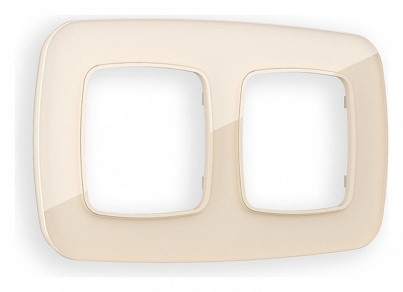 Рамка на 2 поста Ambrella Volt Radian Стекло натуральное OF350302 