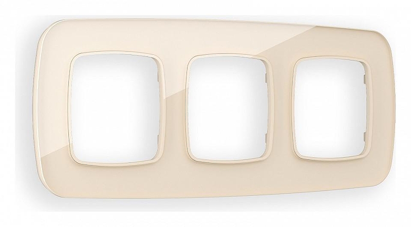 Рамка на 3 поста Ambrella Volt Radian Стекло натуральное OF350303 