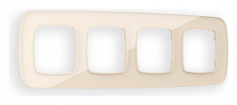 Рамка на 4 поста Ambrella Volt Radian Стекло натуральное OF350304 