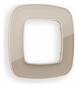 Рамка на 1 пост Ambrella Volt Radian Стекло натуральное OF350601 цвет Бежевый, Серый