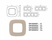 Рамка на 1 пост Ambrella Volt Radian Стекло натуральное OF350601 цвет Бежевый, Серый-3
