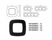 Рамка на 1 пост Ambrella Volt Radian Стекло натуральное OF350801 цвет Черный-4