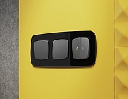 Рамка на 3 поста Ambrella Volt Radian Стекло натуральное OF350803 цвет Черный-2