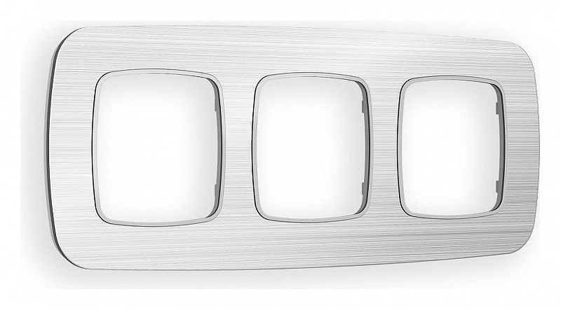 Рамка на 3 поста Ambrella Volt Radian Металл OF580103 