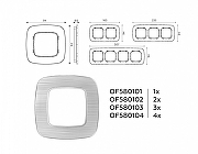 Рамка на 3 поста Ambrella Volt Radian Металл OF580103 цвет Серебро-4