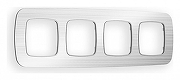 Рамка на 4 поста Ambrella Volt Radian Металл OF580104 цвет Серебро