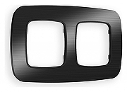 Рамка на 2 поста Ambrella Volt Radian Металл OF580502 цвет Черный