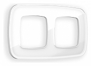 Рамка на 2 поста Ambrella Volt Coint OF640102 цвет Белый