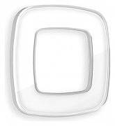 Рамка на 1 пост Ambrella Volt Coint OF640131 цвет Белый, Серебро