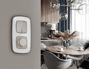 Рамка на 3 поста Ambrella Volt Coint OF640133 цвет Белый, Серебро-1