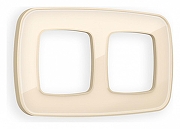 Рамка на 2 поста Ambrella Volt Coint OF640302 цвет Бежевый