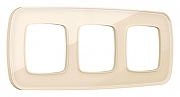 Рамка на 3 поста Ambrella Volt Coint OF640303 цвет Бежевый