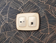 Рамка на 1 пост Ambrella Volt Coint OF640341 цвет Бежевый-1