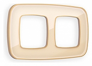 Рамка на 2 поста Ambrella Volt Coint OF640342 цвет Бежевый