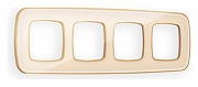Рамка на 4 поста Ambrella Volt Coint OF640344 цвет Бежевый