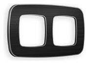 Рамка на 2 поста Ambrella Volt Coint OF640532 цвет Черный