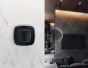 Рамка на 2 поста Ambrella Volt Coint OF640532 цвет Черный-1