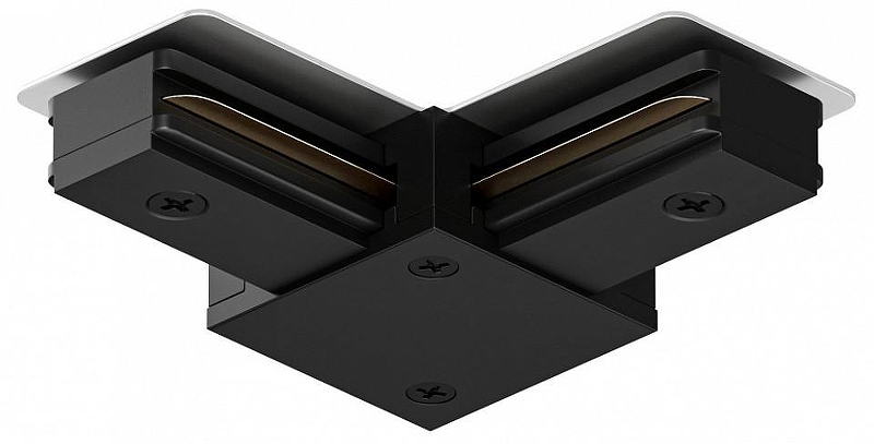 Соединитель угловой L-образный для треков встраиваемых Denkirs DK Track Black TR1102-BK 