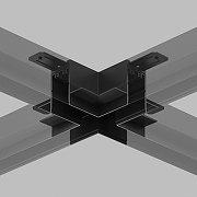 Соединитель X-образный для треков Denkirs SMART HIDE TR2114-BK цвет арматуры Черный-1