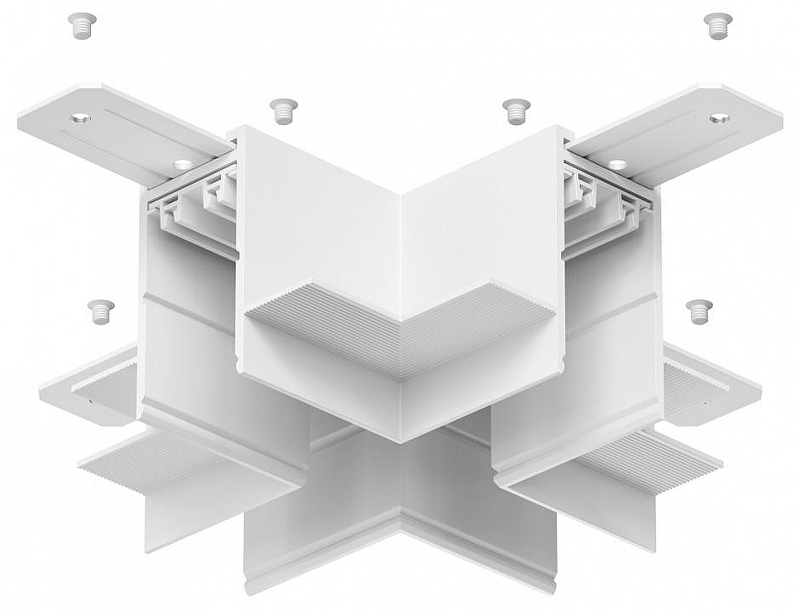 Соединитель X-образный для треков Denkirs SMART HIDE TR2114-WH 