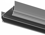 Профиль встраиваемый Denkirs TR3050 TR3050-AL цвет серый