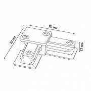 Соединитель угловой L-образный для треков встраиваемых Volpe UBX-Q122 UL-00006051 цвет Черный-4