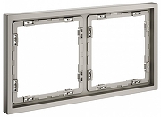 Рамка на 2 поста Voltum S70 VLS100203 цвет Серый