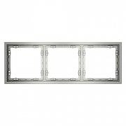 Рамка на 3 поста Voltum S70 VLS100305 цвет Сталь-1