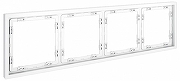 Рамка на 4 поста Voltum S70 VLS100402 цвет Белый