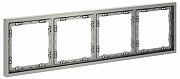 Рамка на 4 поста Voltum S70 VLS100405 цвет Сталь