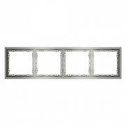 Рамка на 4 поста Voltum S70 VLS100405 цвет Сталь-1