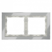 Рамка на 2 поста Voltum S70 VLS110205 цвет Сталь-1