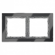 Рамка на 2 поста Voltum S70 VLS110207 цвет Графит-1