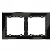 Рамка на 2 поста Voltum S70 VLS110208 цвет Черный-2