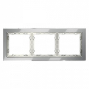 Рамка на 3 поста Voltum S70 VLS110305 цвет Сталь-1