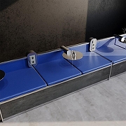 Рамка на 3 поста Voltum S70 VLS110305 цвет Сталь-3