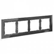 Рамка на 4 поста Voltum S70 VLS110407 цвет Графит