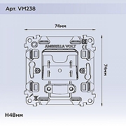 Механизм для вывода кабеля Ambrella Volt VM VM238 цвет Серый-5