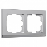 Рамка на 2 поста Werkel Stark 2 W0021806 цвет Серебро