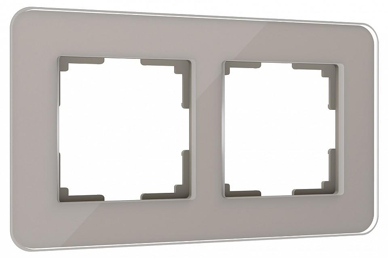 Рамка на 2 поста Werkel Elite (дымчатый, стекло) W0022417 
