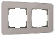 Рамка на 2 поста Werkel Elite (дымчатый, стекло) W0022417 цвет Серый